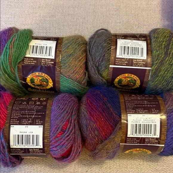 Vintage Lion Brand Variegated Yarn Bundle of 4 - Picture 2 of 9